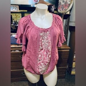 Maurice's Size 2 Women's Plus sized peasant Blouse